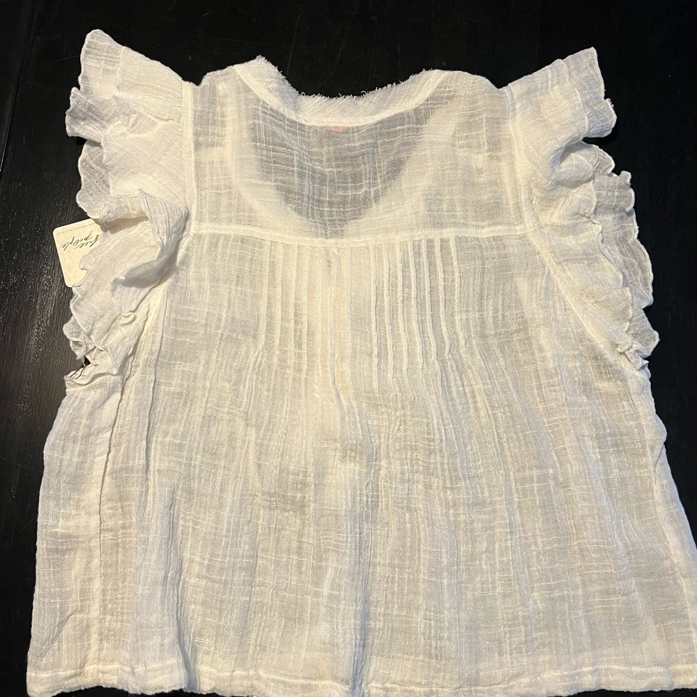 *NWT* Free People Cropped Muslin Top - Picture 6 of 10
